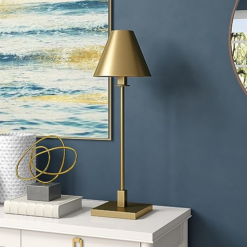 28" Tall Table Lamp with Metal Shade in Black H972359
