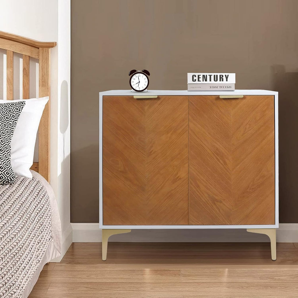 2 Doors Storage Cabinet with Golden Legs R62018