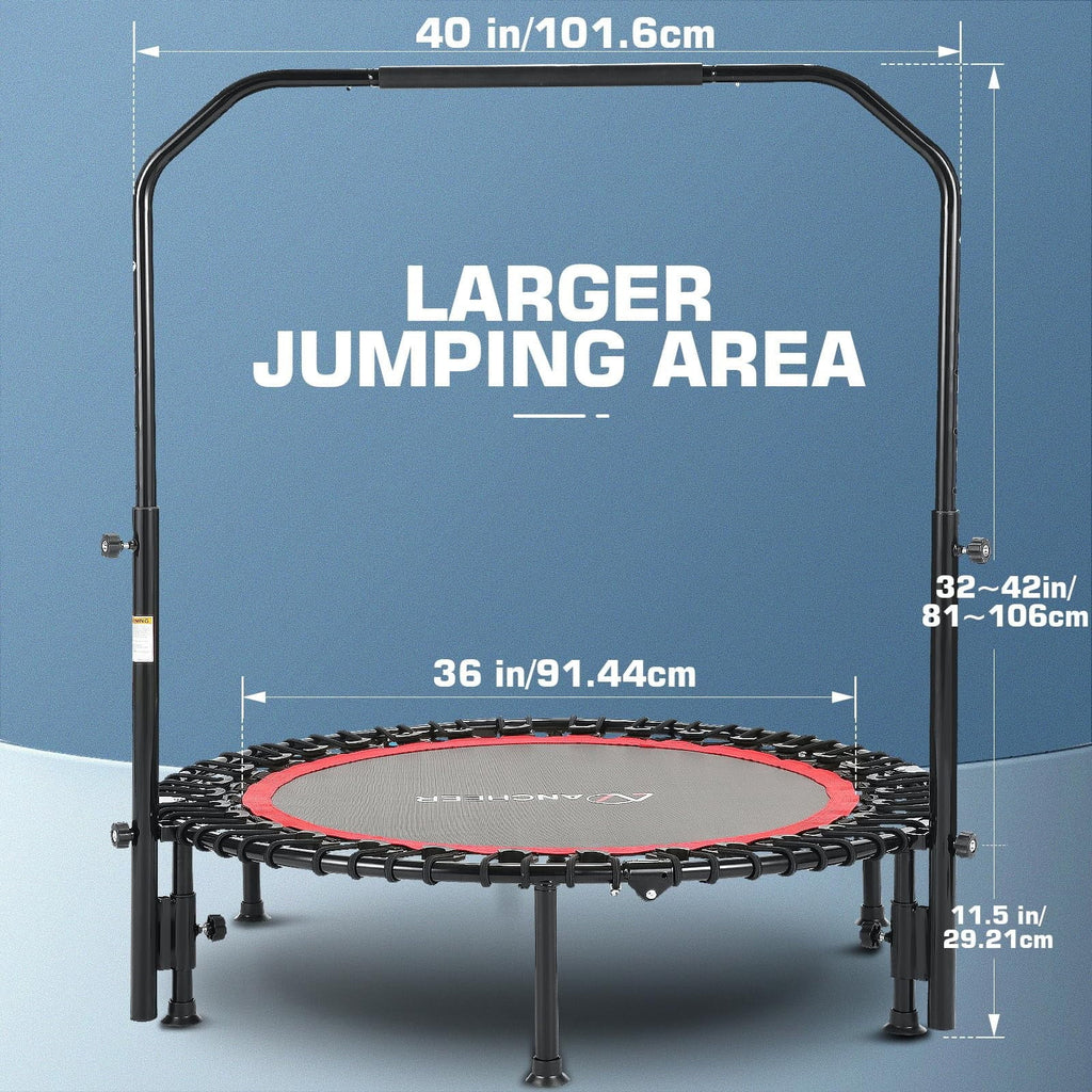 Foldable Mini Trampoline with Bungees G635