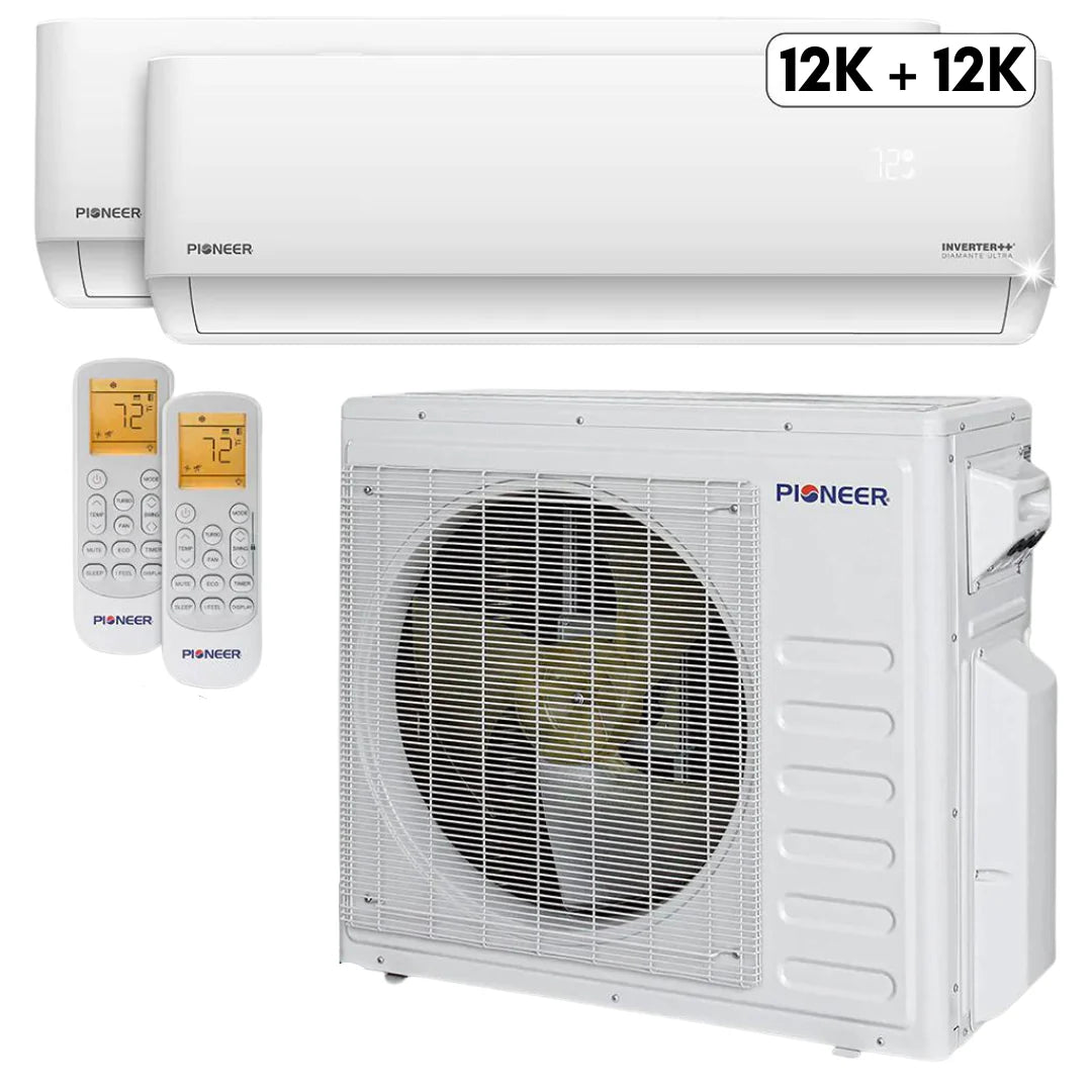 24,000 BTU 2 Zone Ductless Air Conditioner and Heat Pump A210