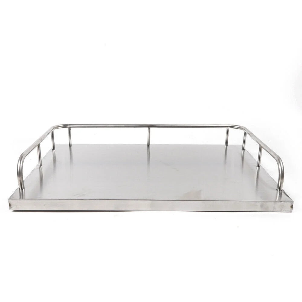 2 Tiers Stainless Steel Rolling Cart Trolley F6678