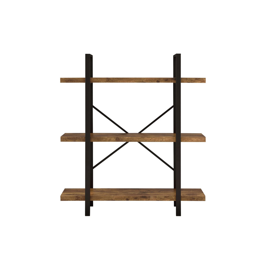 Antique Nutmeg 3-tier Open Back Bookcase A675