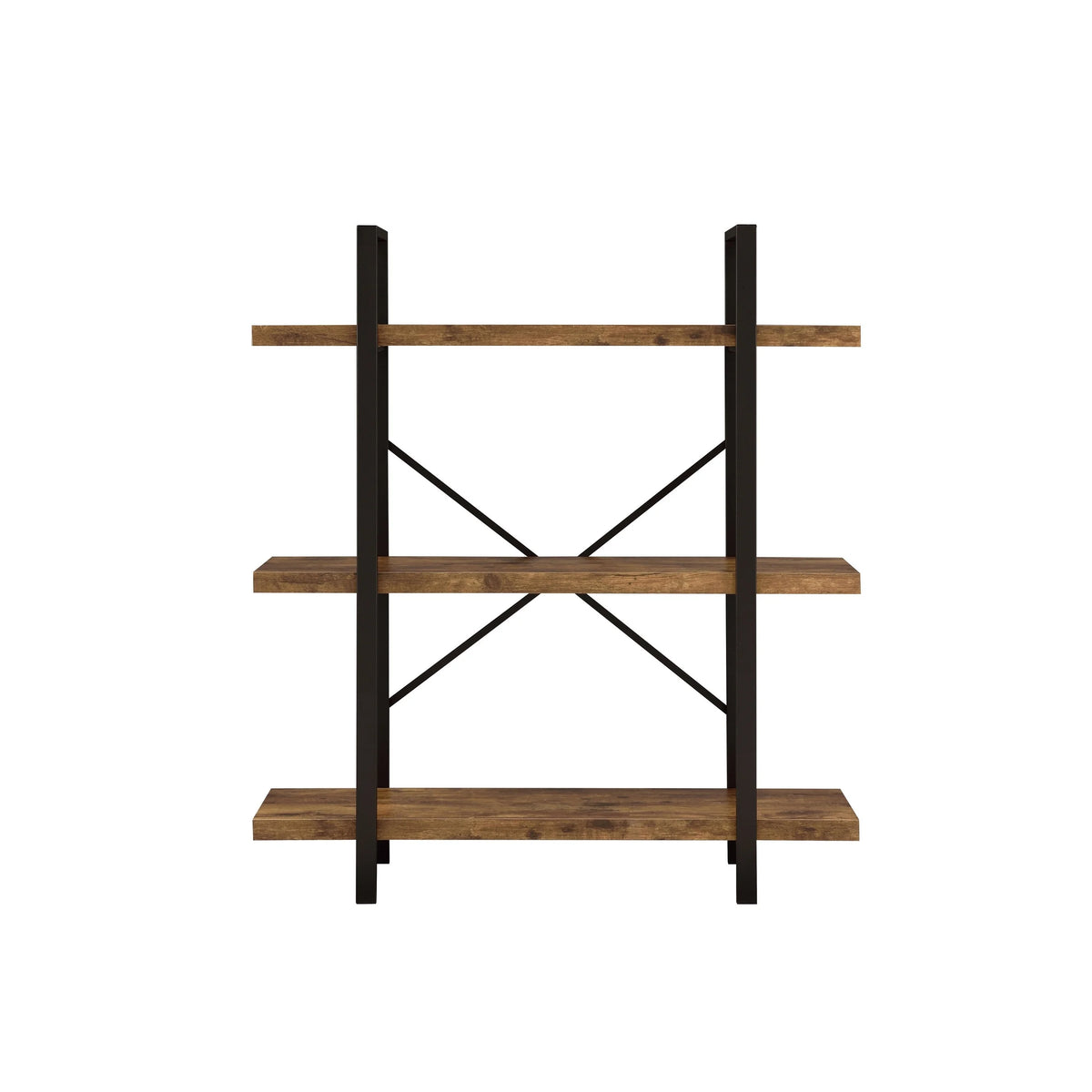 Antique Nutmeg 3-tier Open Back Bookcase A675