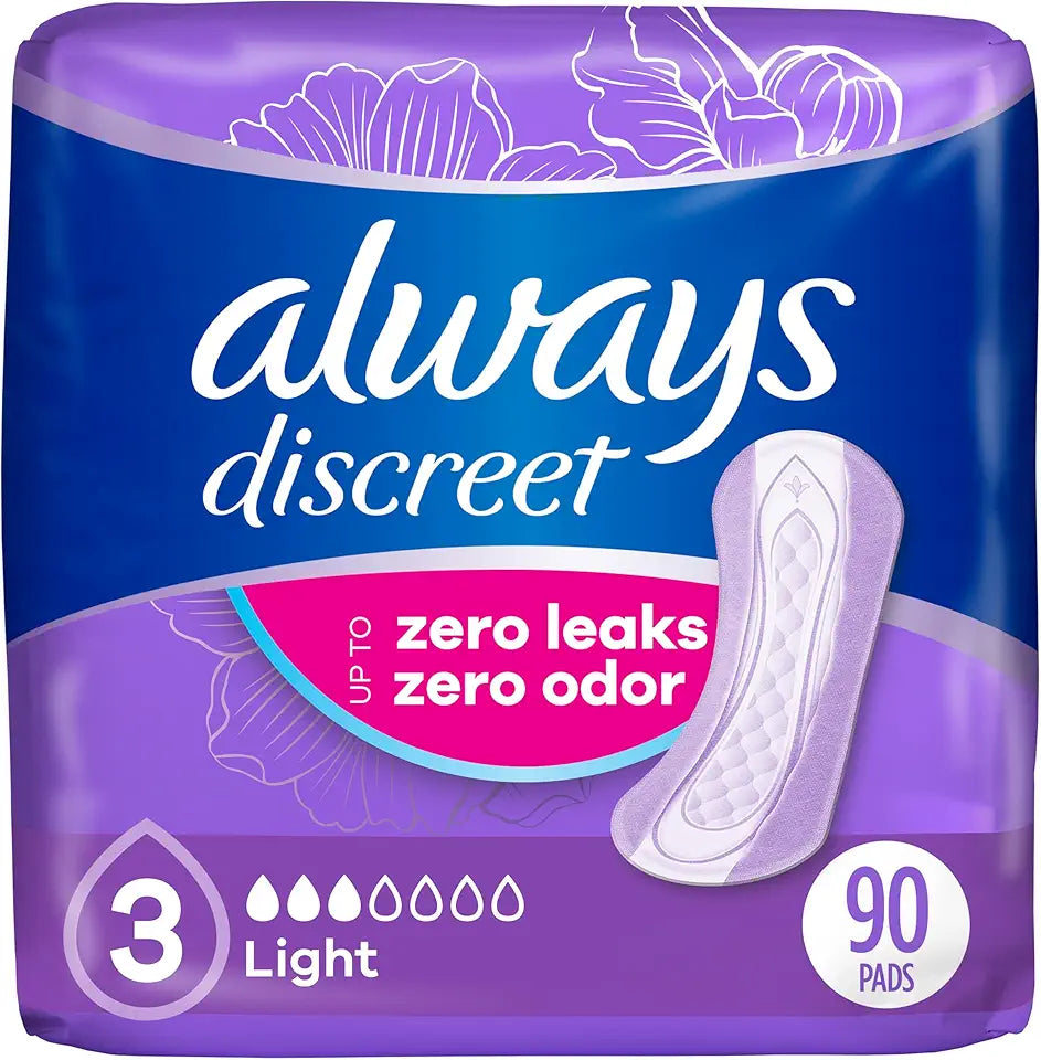 Adult Incontinence Pads Light Absorbency Regular Length 90 Count O200713