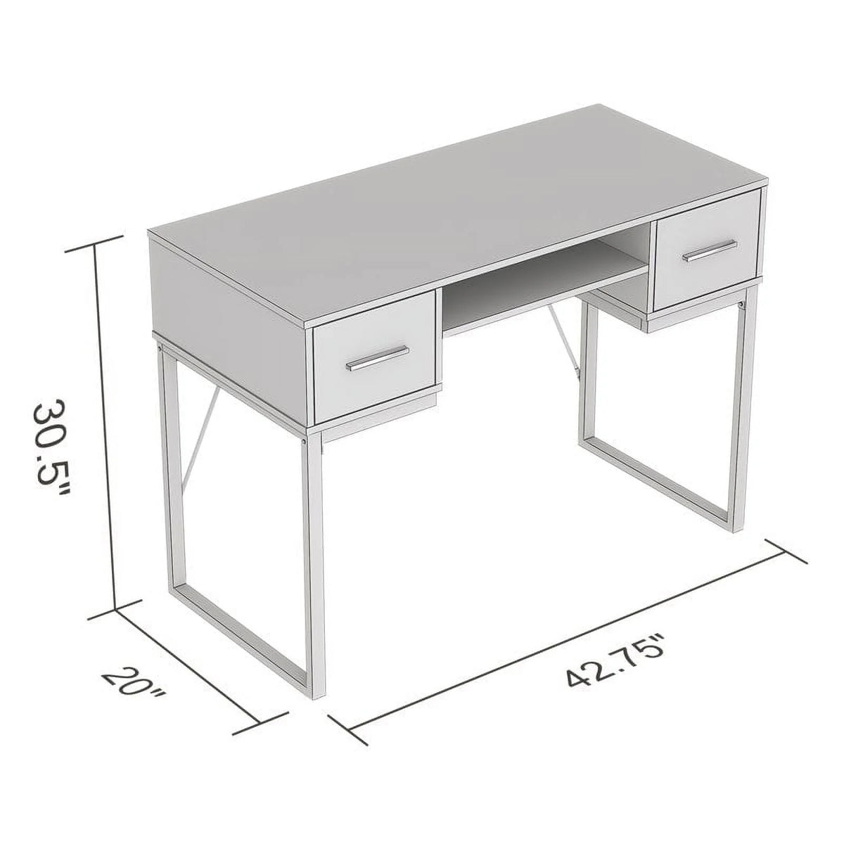 Black Metal Computer Desk S2933