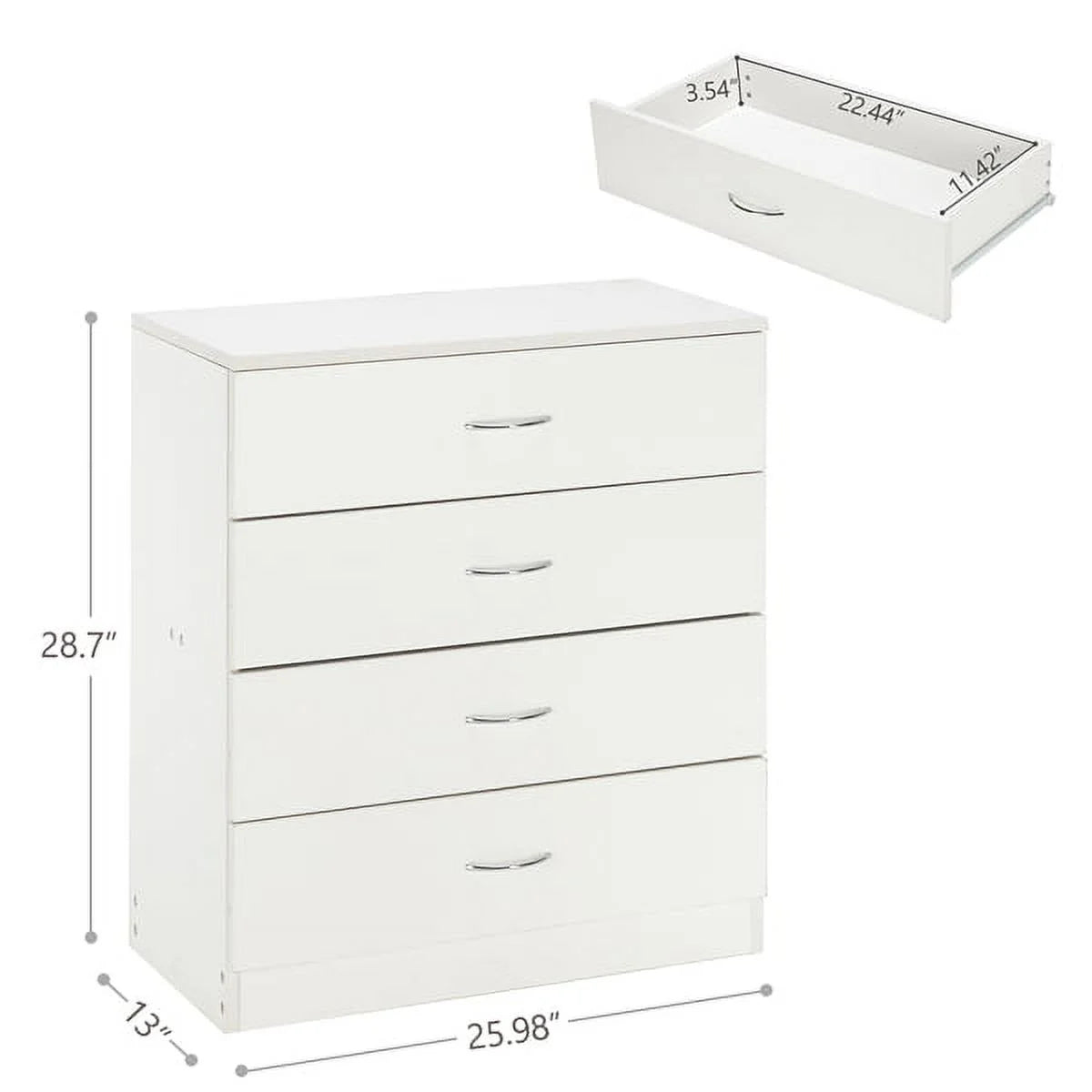 White 4 Drawer Dresser H87504