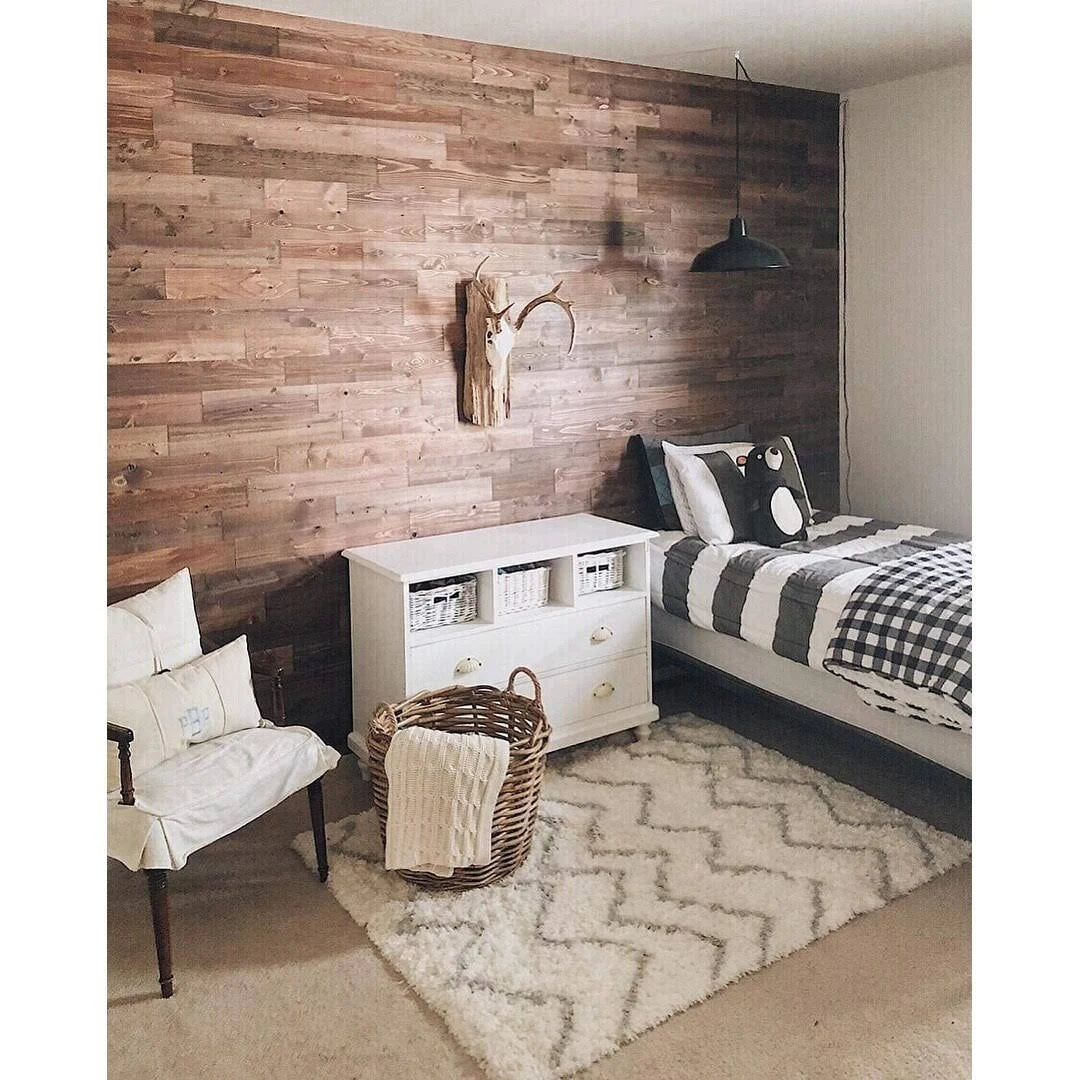 Reclaimed Wooden Wall Planks Peel and Stick 10 Sq. ft W4297