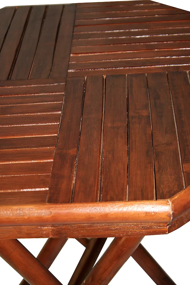Brown Bamboo 2 Chairs and a Table with Seagrass Seating R8002