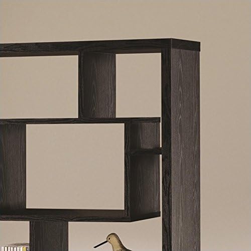 Black Asymmetrical Cube Bookcase Set of 2 O569