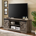 Farmhouse Barn Door TV Stand up to 65 Inch with Storage Shelf and Cabinet H53074