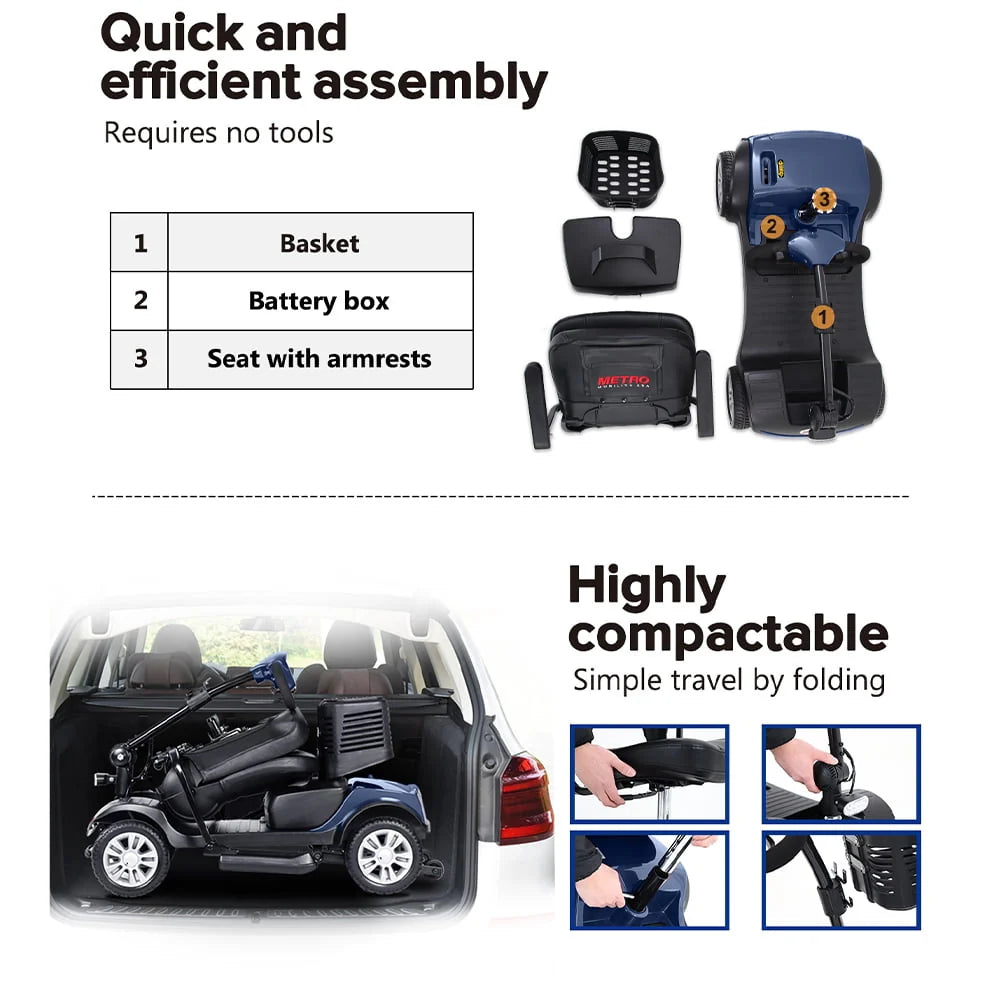 Heavy Duty Electric Mobility Scooter with 300W Motor J469