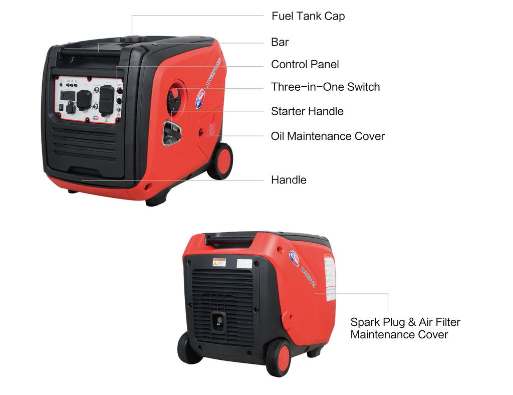 4500 Watt Gas Powered Inverter Generator D540