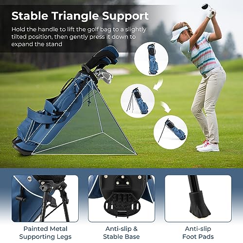 Golf Stand Bag with 4 Way Dividers and 4 Pockets J315615