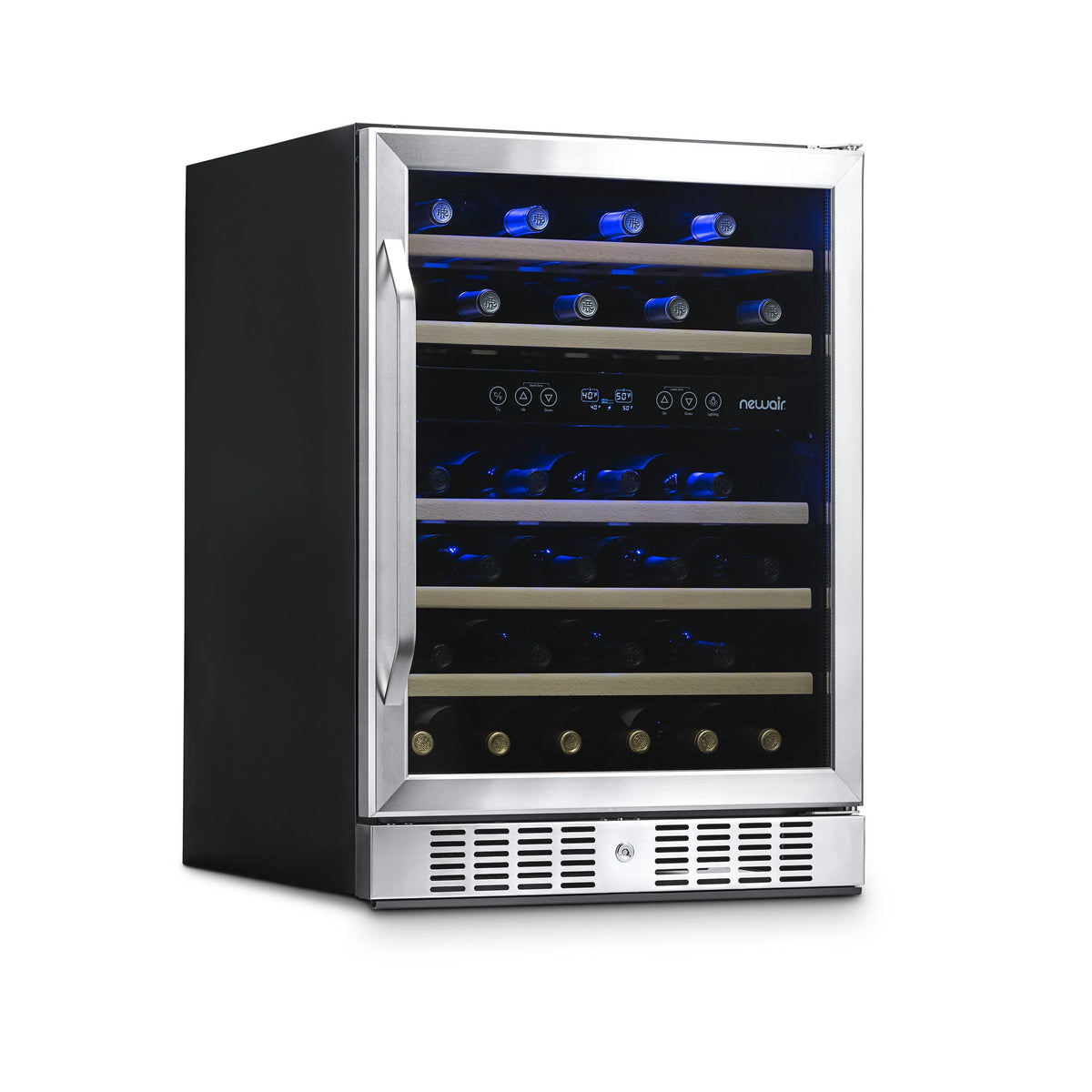 46-Bottle Dual-Zone Stainless Steel Wine Refrigerator Y3057