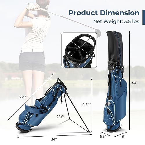 Golf Stand Bag with 4 Way Dividers and 4 Pockets J315615