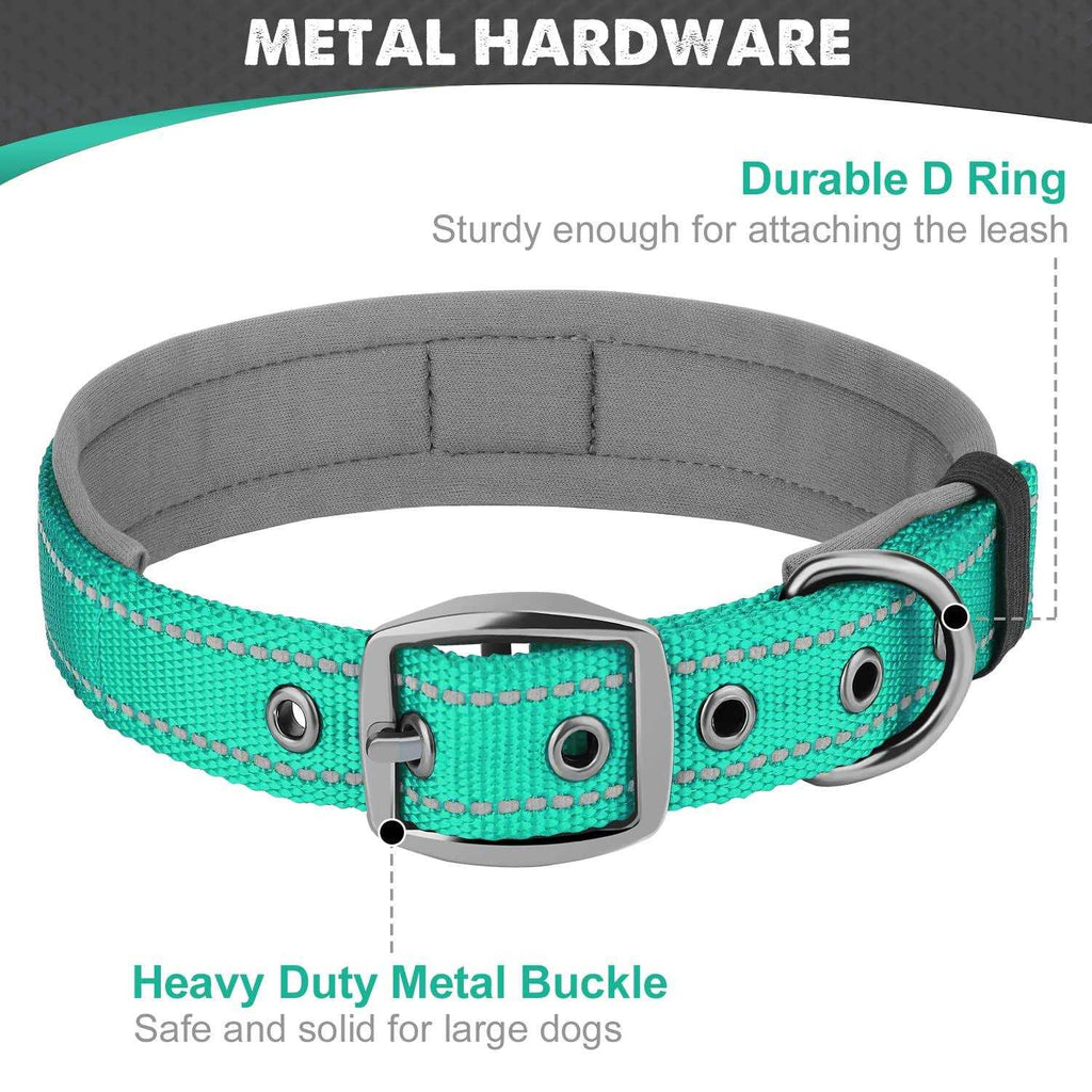 Reflective Neoprene Padded Nylon Adjustable Dog Collar U192