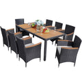 7 Pieces PE Rattan Wicker Patio Dining Set with Cushions G821