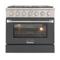 36 Propane Gas Dual Fuel Range with 4 Burners in Black J92700