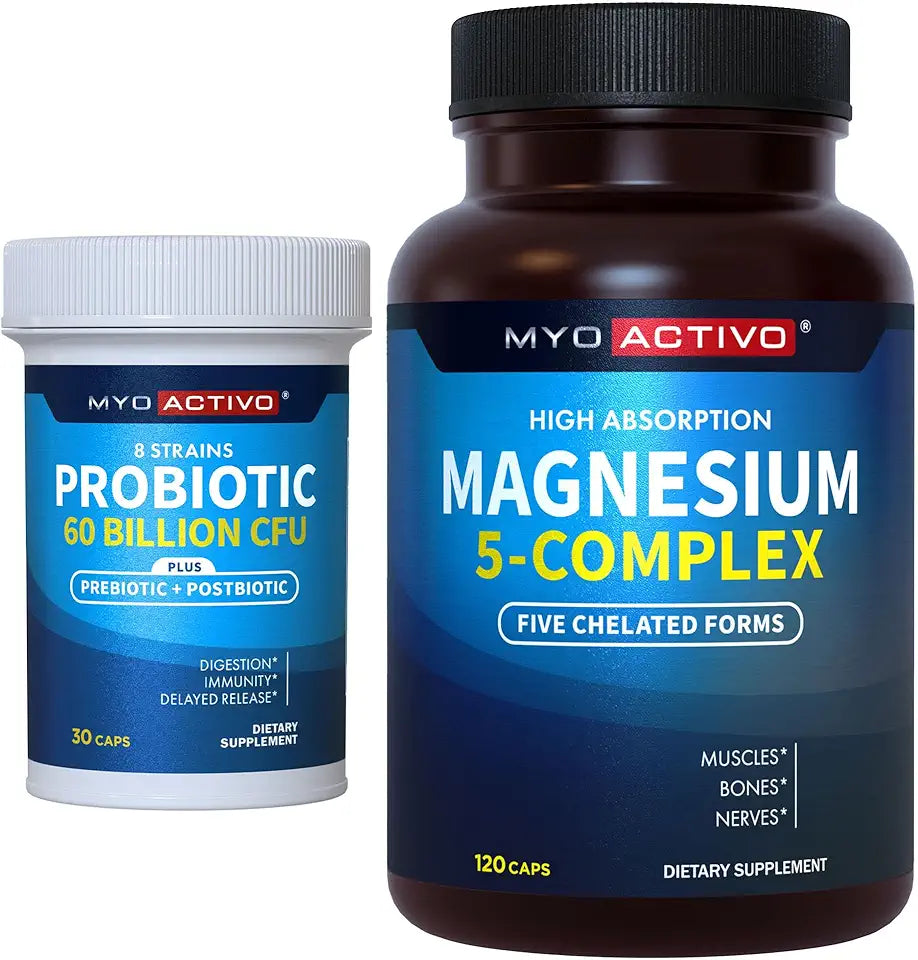 Magnesium 5 Complex and 60 Billion CFU Probiotic V511