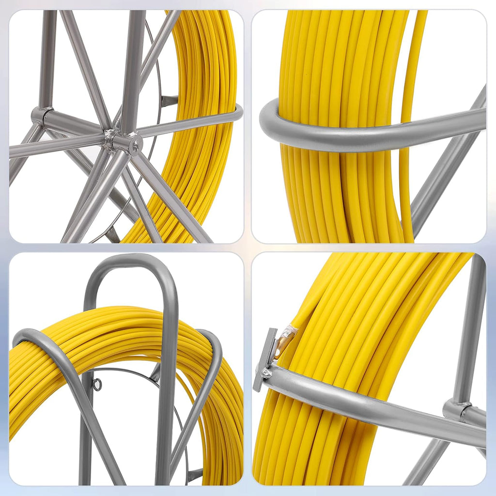 425FT Fiberglass Fish Tape with Wheel Stand I9205
