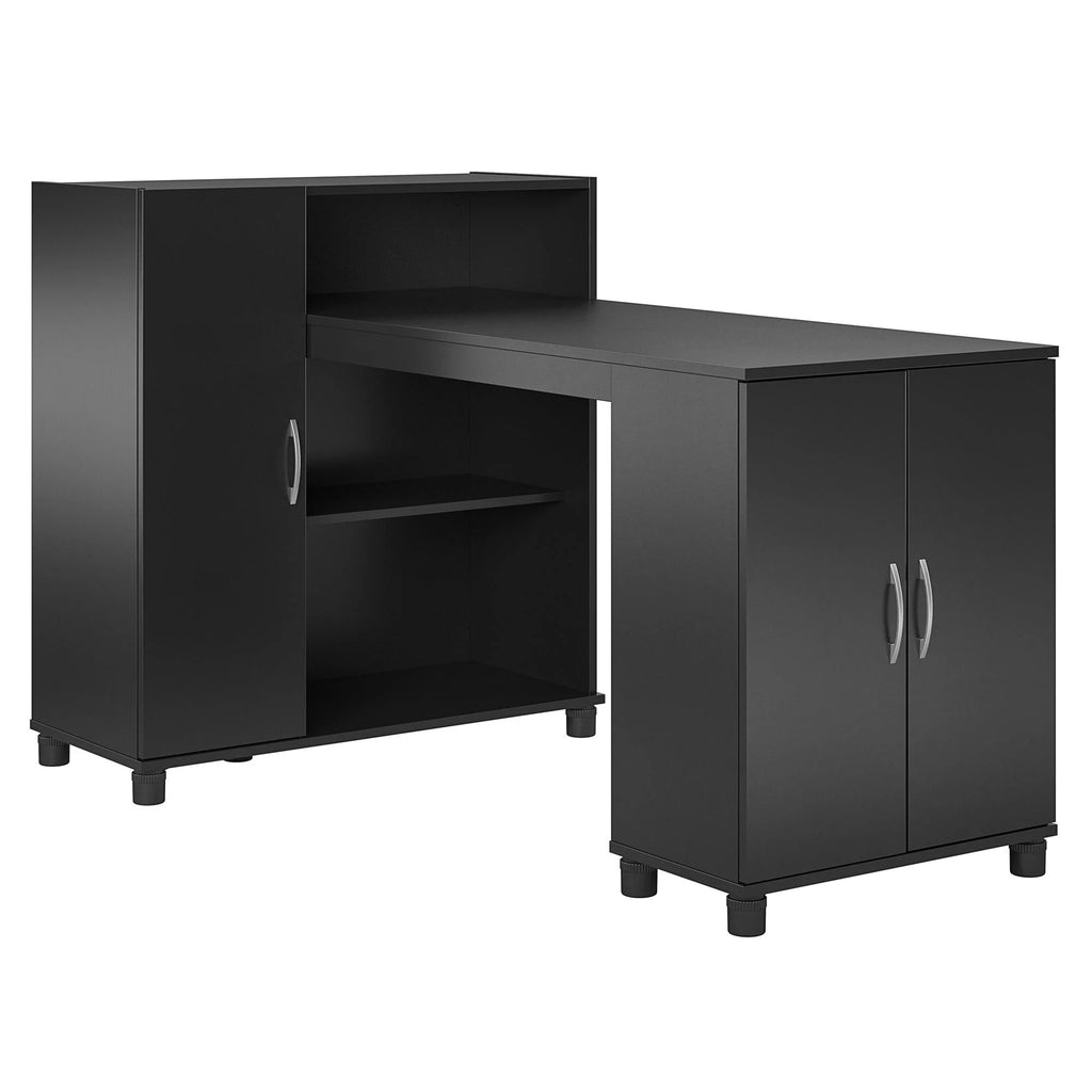 Black Craft Desk with Storage Y51235