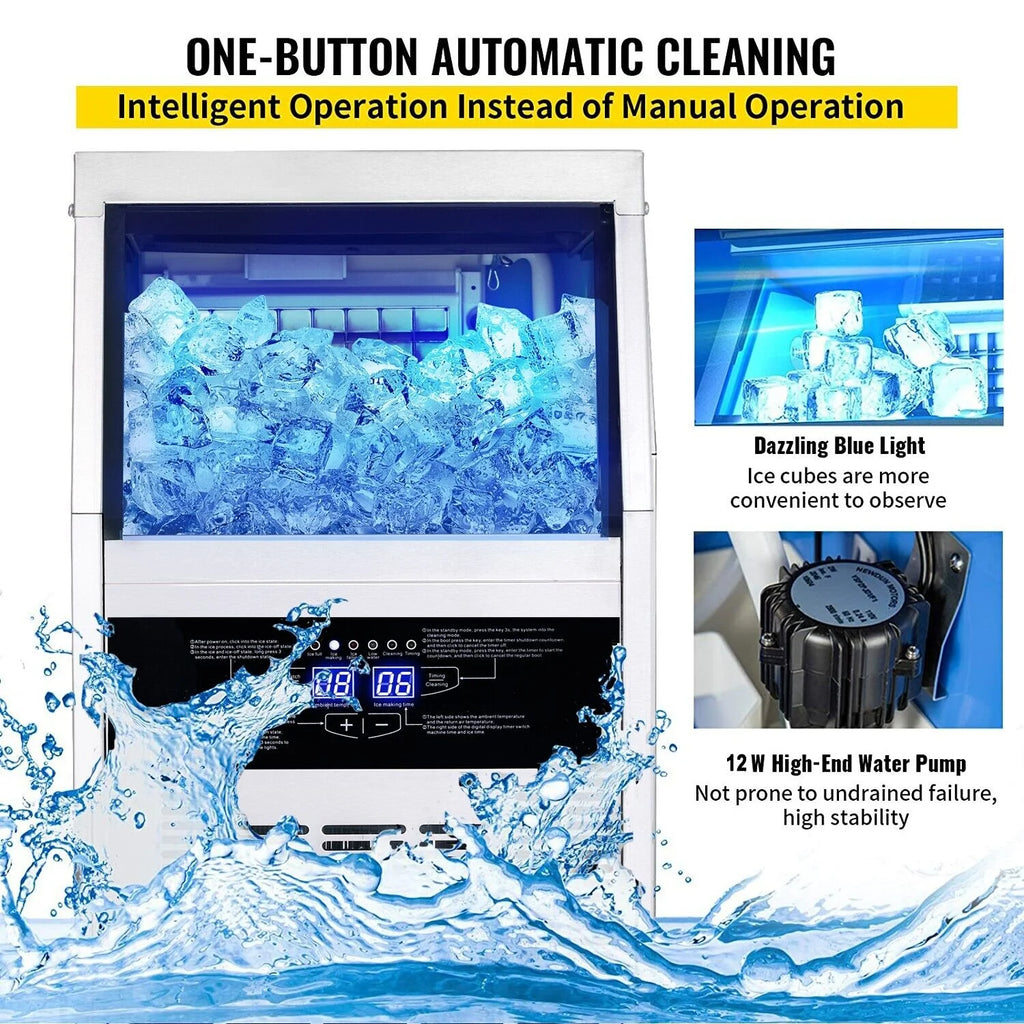 Commercial Ice Maker 150lb Stainless Steel Cube Machine S486