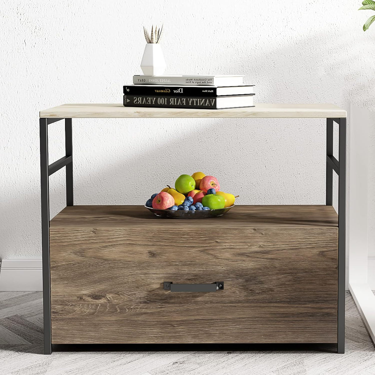 2 Drawer Wood File Cabinet Q44870