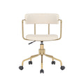 Velvet Office Chair with Gold Chrome Frame and Legs J773809