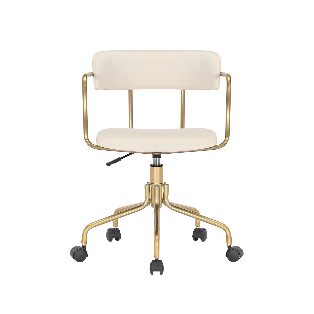 Velvet Office Chair with Gold Chrome Frame and Legs J773809
