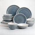 16 Piece Crackle-glaze Double Bowl Dinnerware Set K611