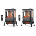 Electric Fireplace Heater Stove with Remote 2 Pack Y479044