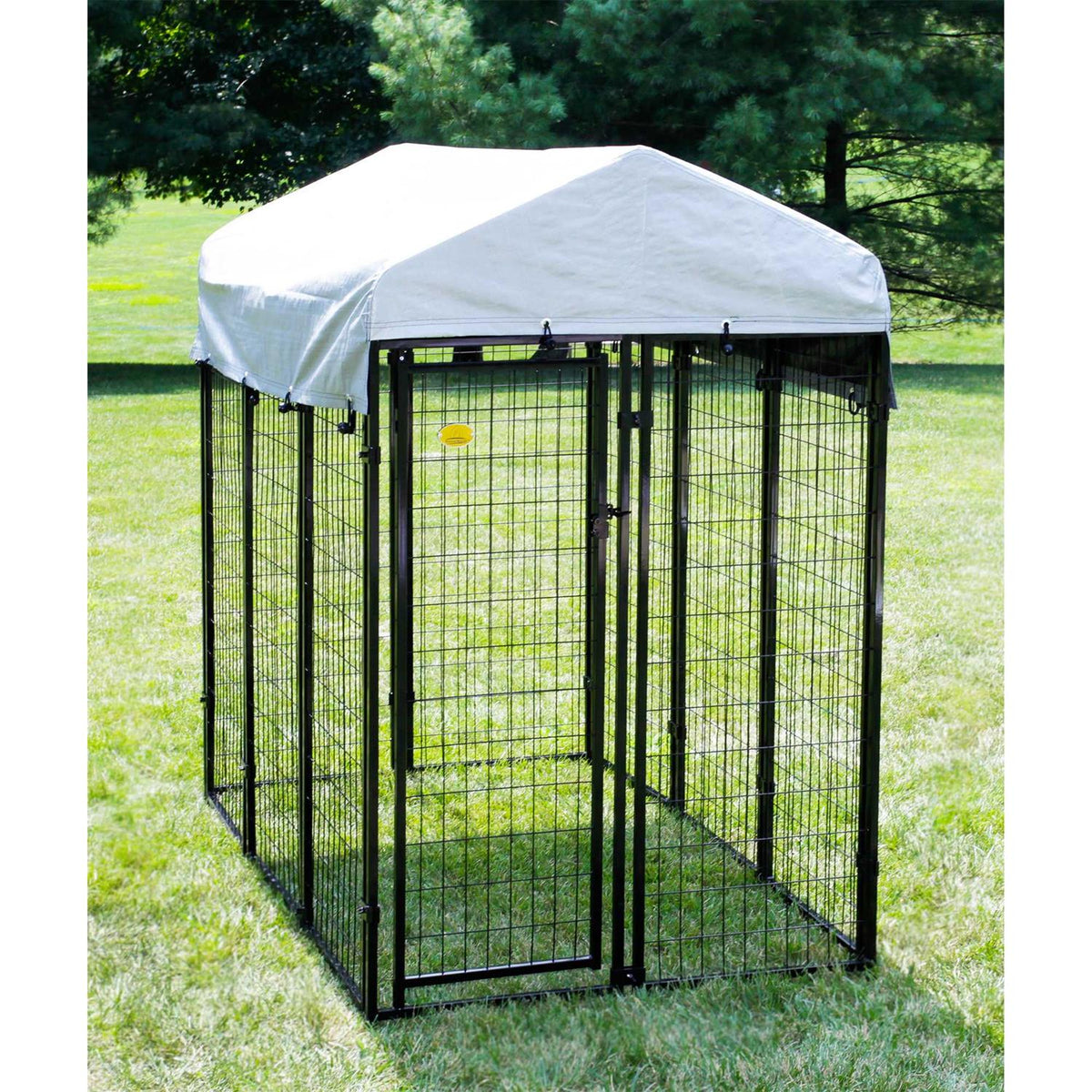 Black Vinyl Coated Welded Wire Dog Kennel O35926