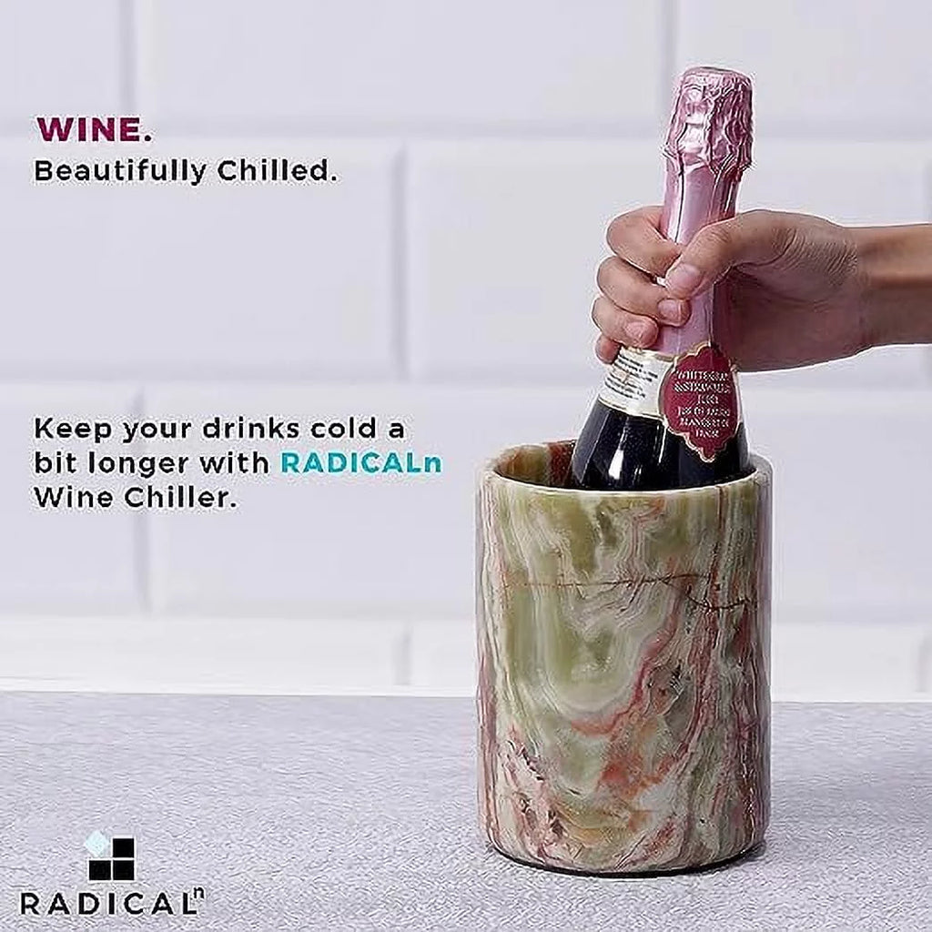 Handmade Marble Wine Chiller 5x5x6.5 Inch H47438