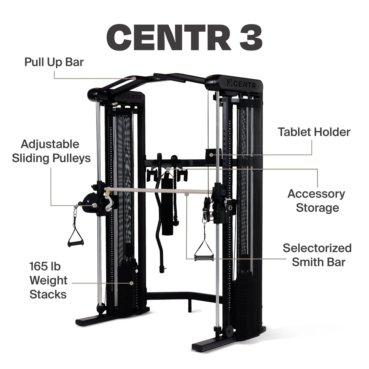Home Gym Functional Trainer with Smith Bar B458002