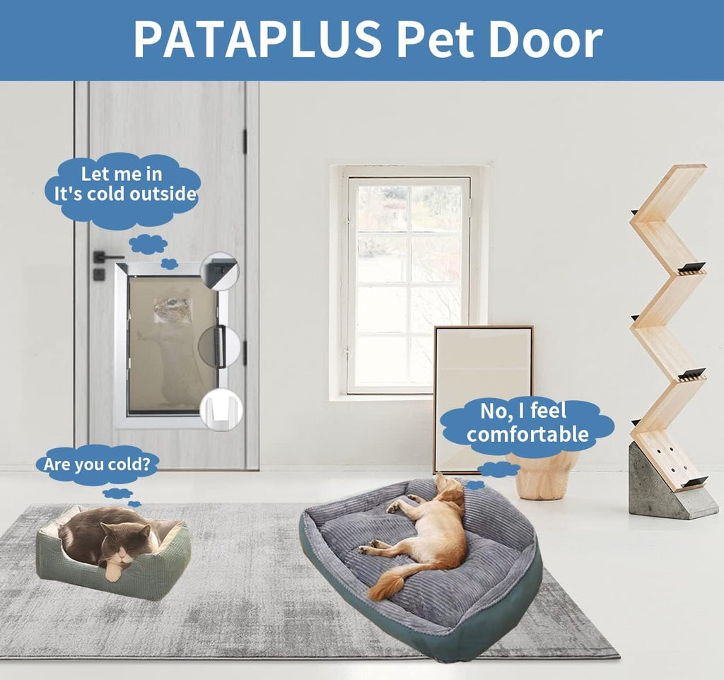Large Dog Door with Magnetic Double Flaps and Aluminum Frame P898409