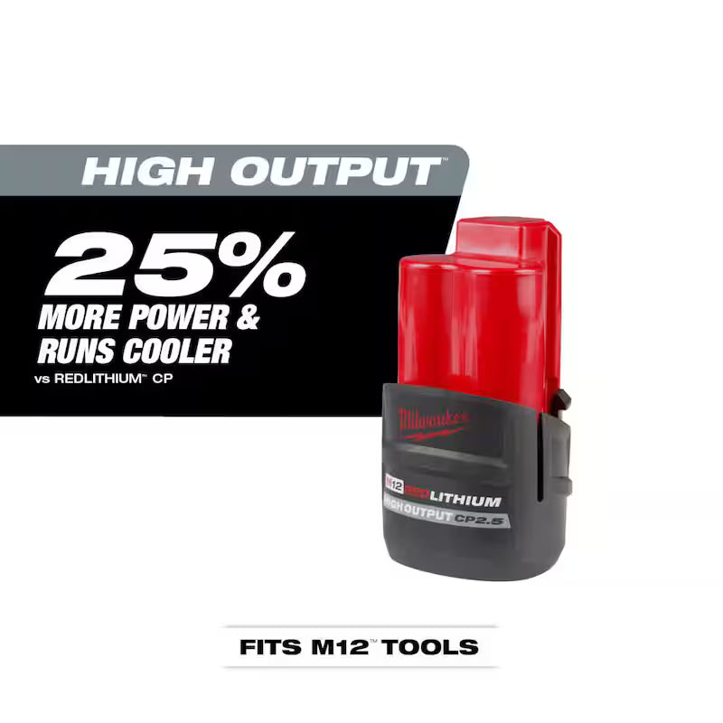 12V Lithium-Ion Brushless Cordless Reciprocating Saw with 2.5 Ah Battery Pack Z7244