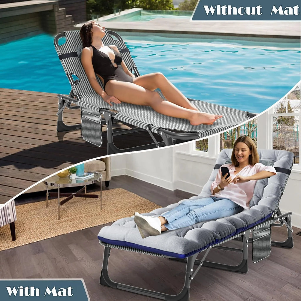 Folding Camping Cot with Cushion & Pillow G894493