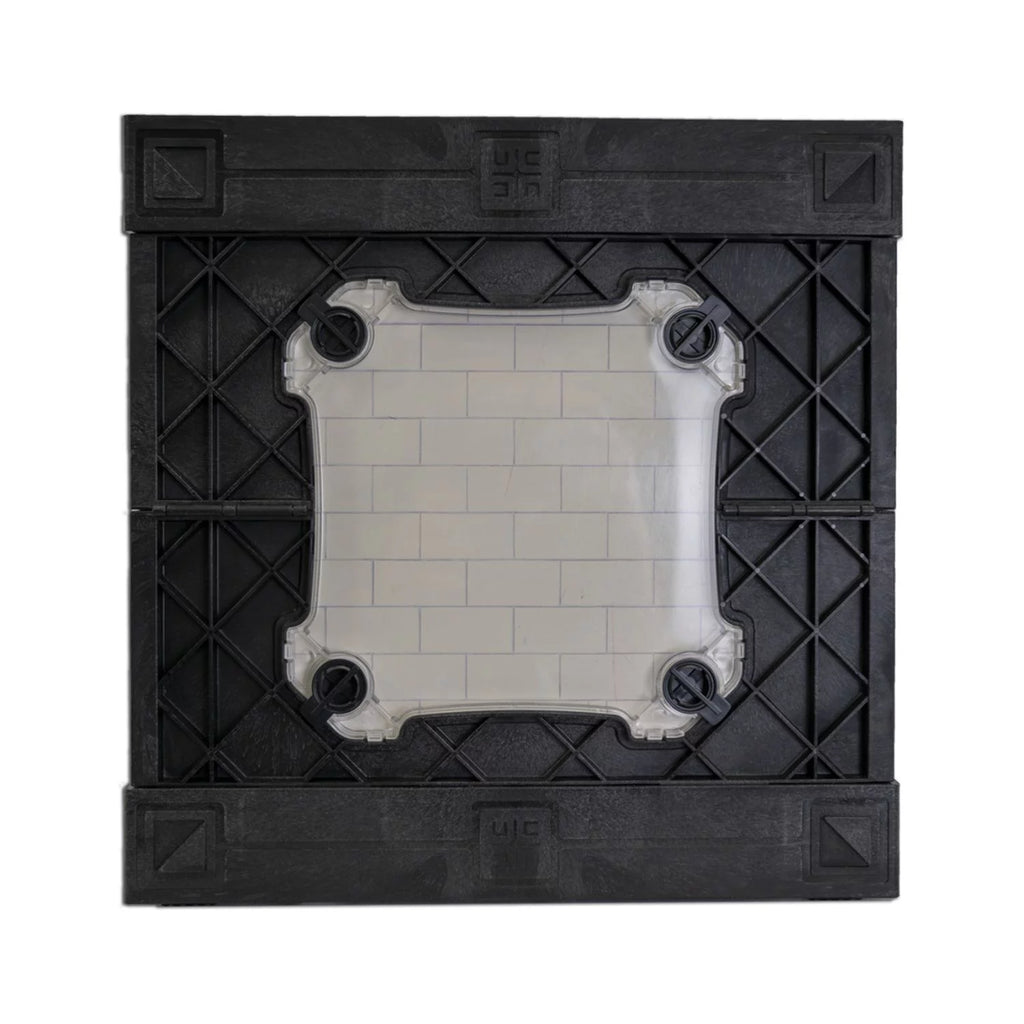 Vinyl Record Storage Crate with Divider and Transparent Panels Q6176