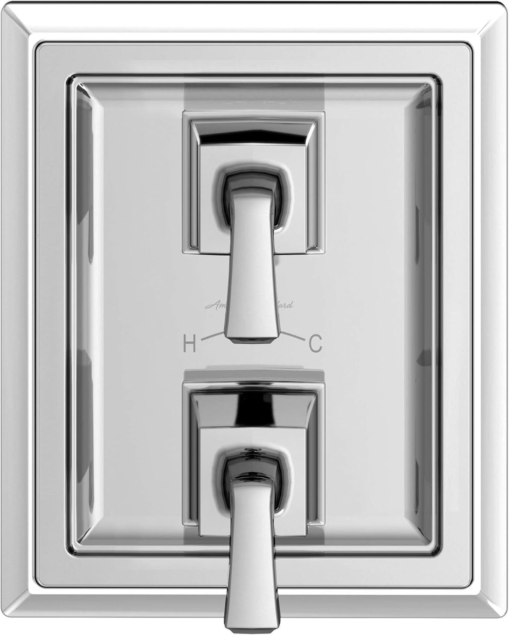 Two-Handle Thermostat Shower Valve Trim Kit Polished Chrome Y4079