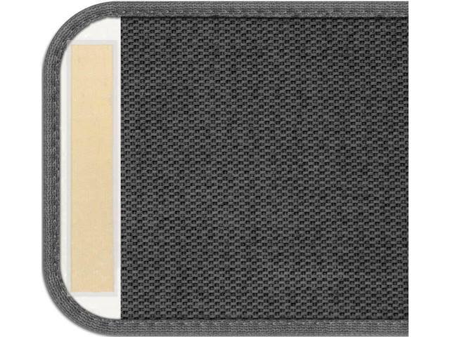 Set of 12 Gray Adhesive Carpet Stair Treads O92908