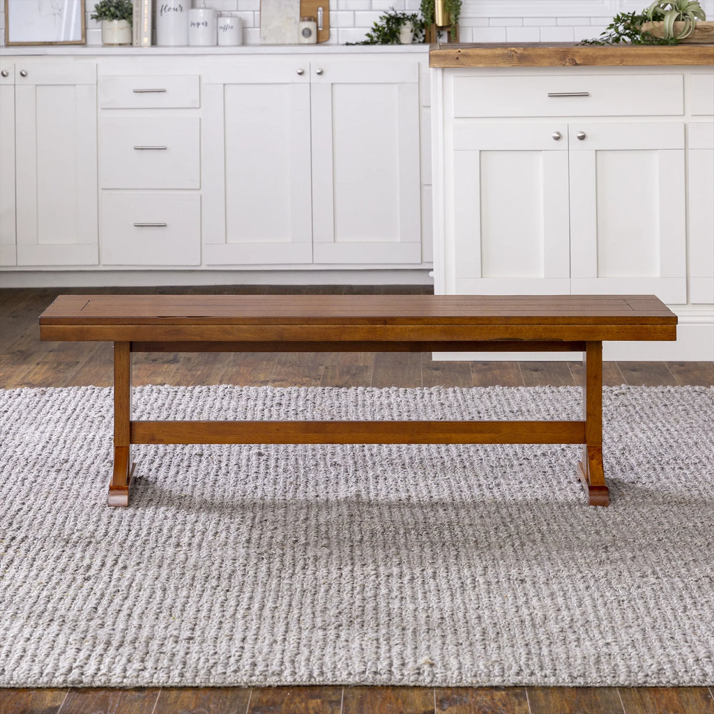 60" Traditional Wood Dining Bench P3457