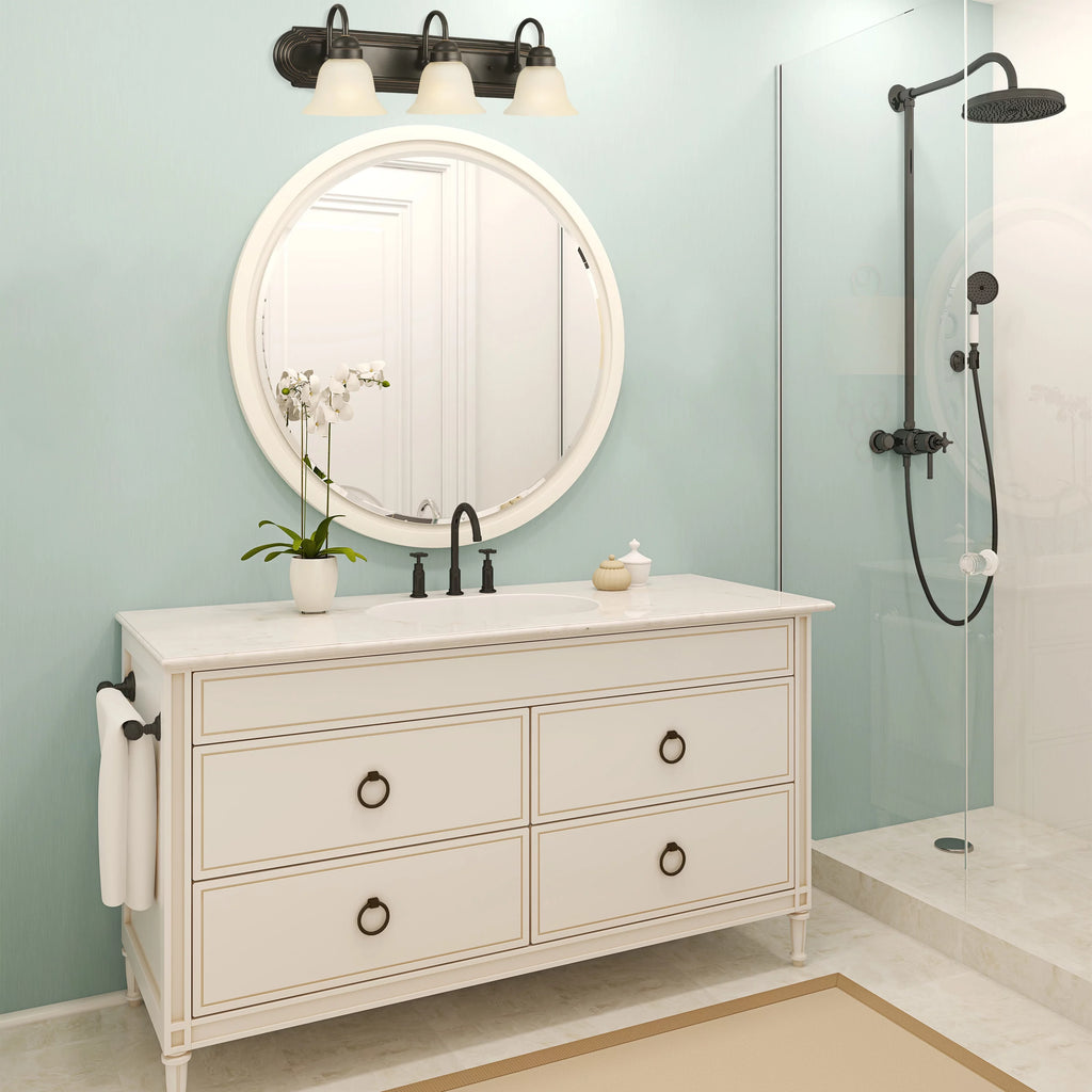 3-Light Frosted Glass Vanity Light G9582