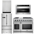 48 Propane Gas Range, Dishwasher, Refrigerator, Microwave F4990