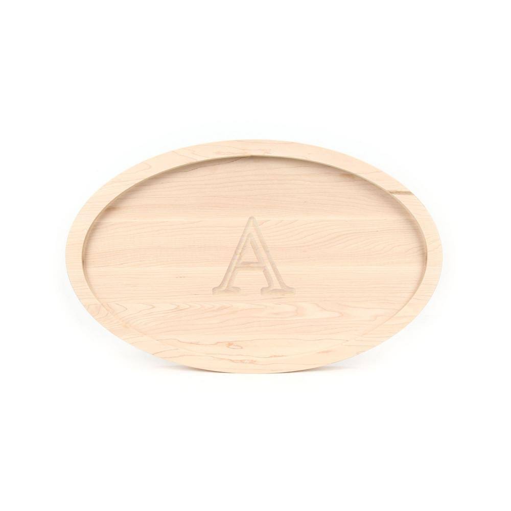 Oval Maple Wood Carving Board with Juice Well H365