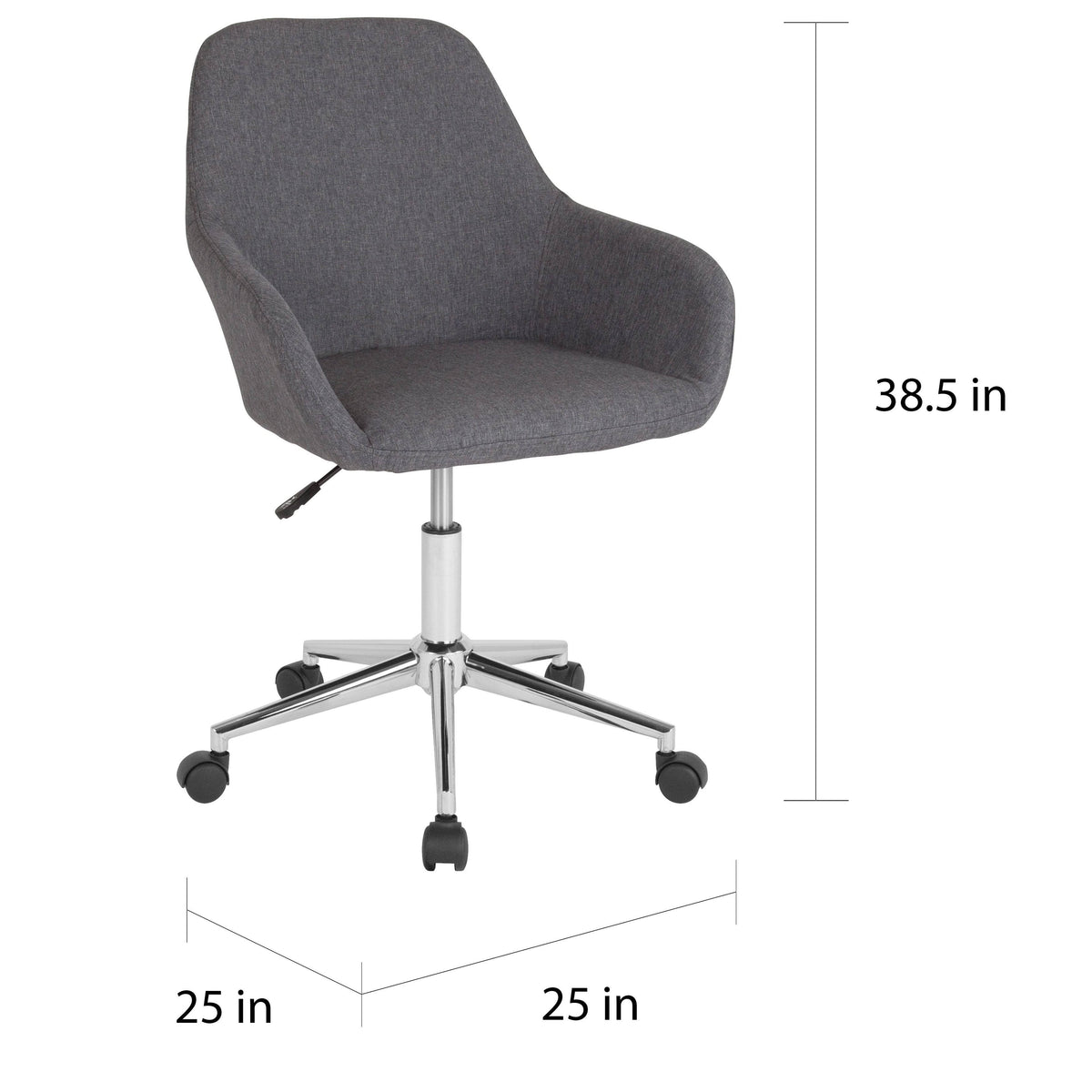 Blue Mid-Back Upholstered Swivel Chair P3585