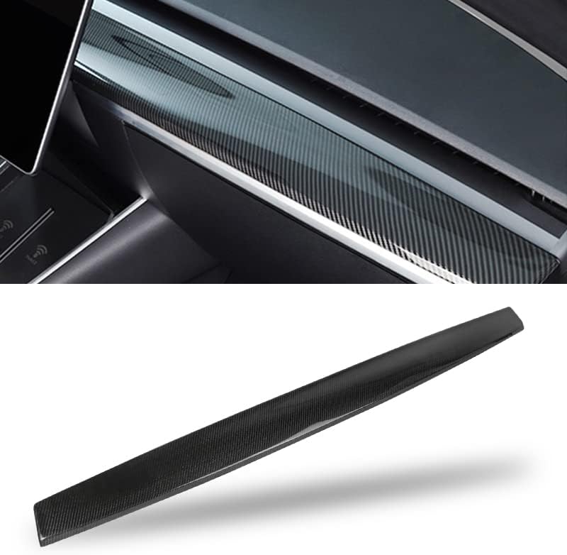 Matte and Gloss Black Carbon Fiber Dashboard Cover Wrap I1931