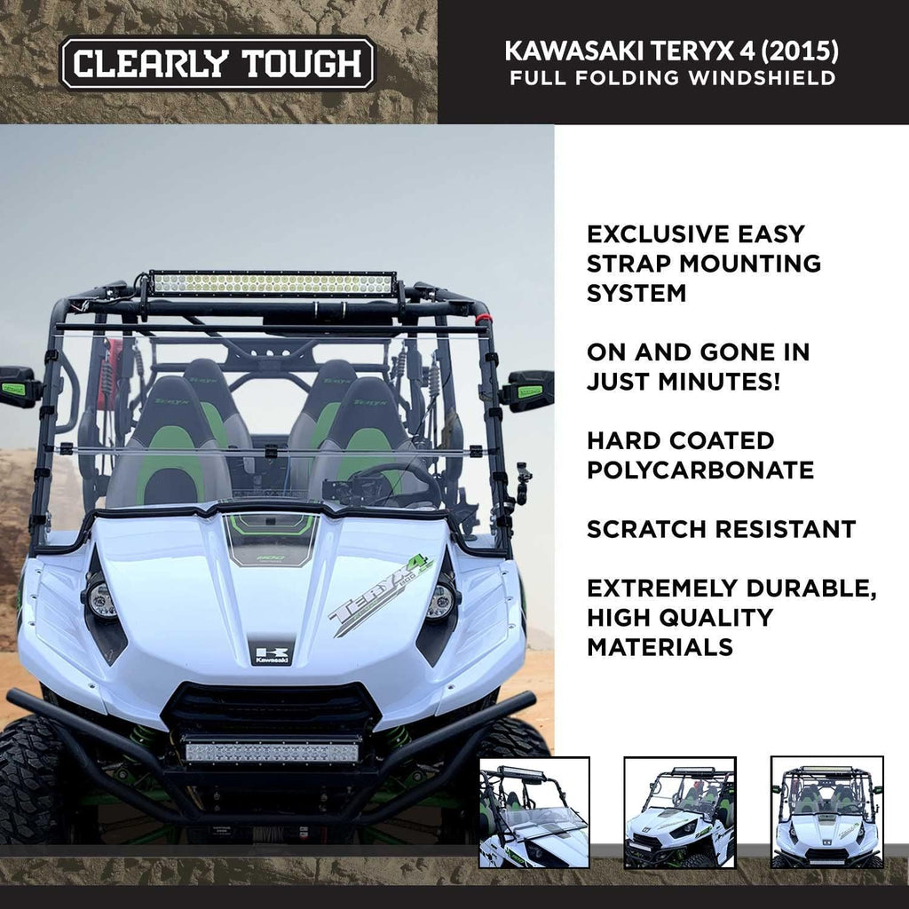 Folding Scratch Resistant Polycarbonate Windshield Q8027