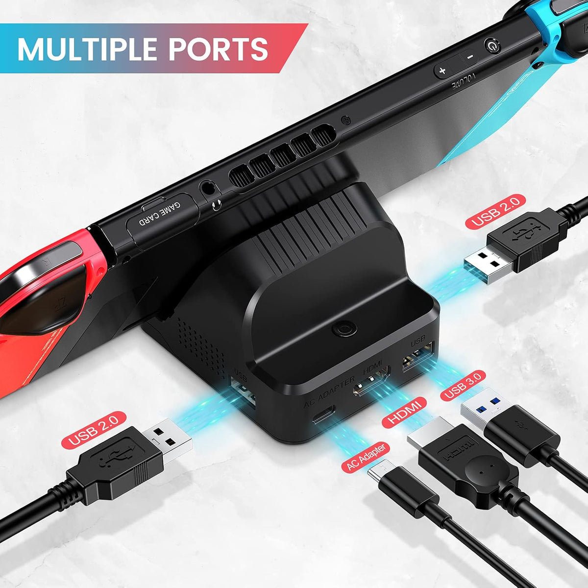 Portable Switch Dock with 4K HDMI Cable B10930