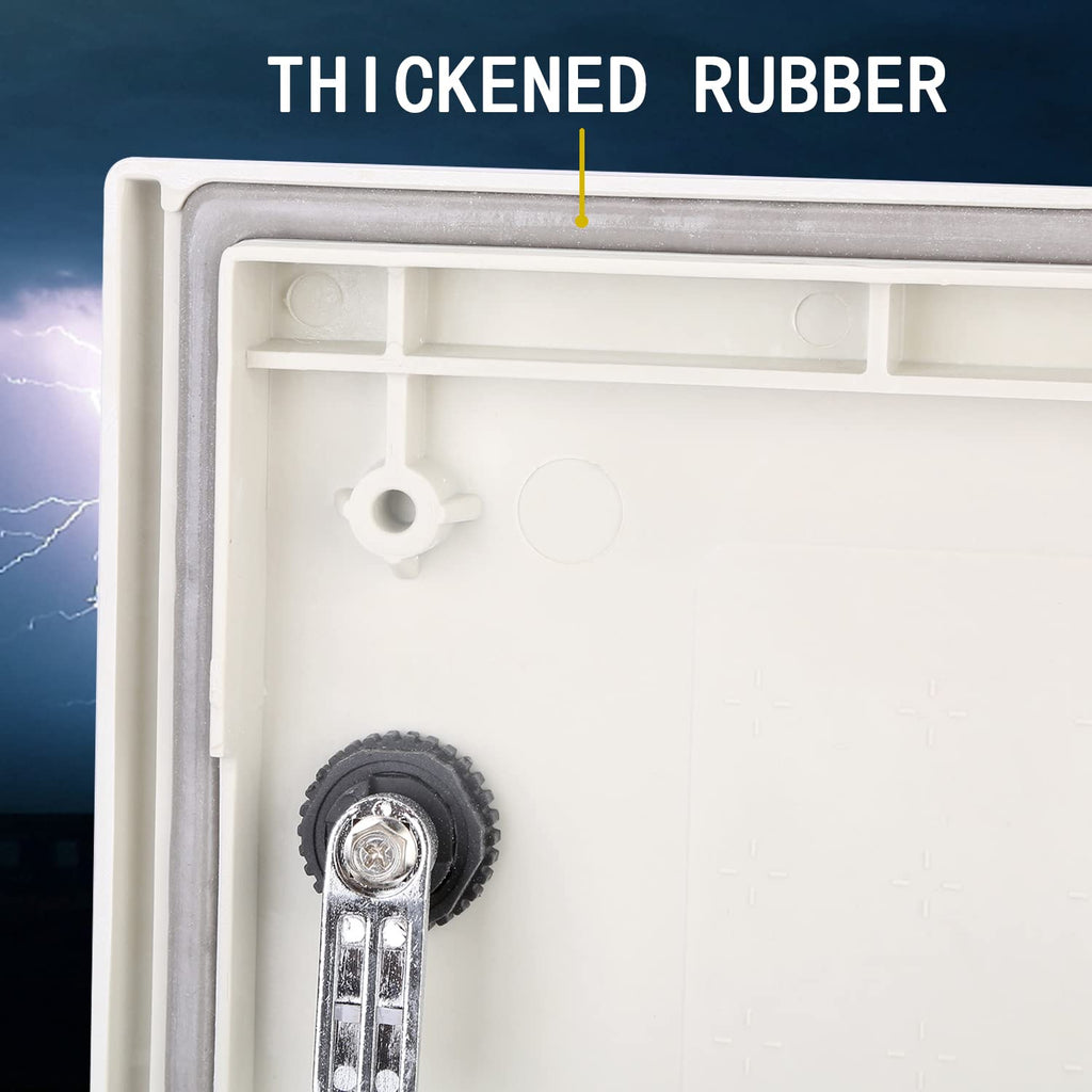 Fiberglass IP65 Weatherproof Electrical Enclosure Box with Hinges & Quarter-Turn Latches M83274