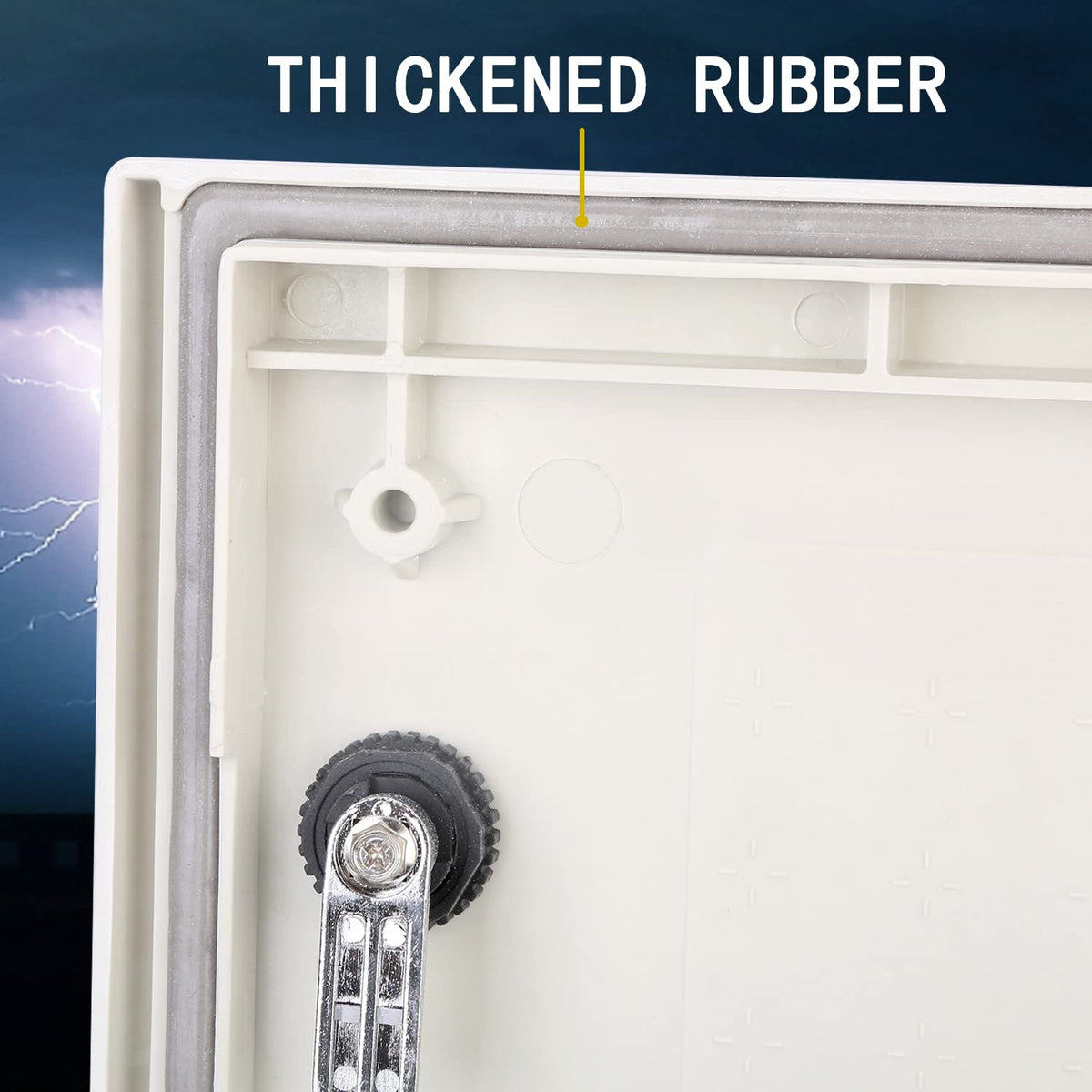 Fiberglass IP65 Weatherproof Electrical Enclosure Box with Hinges & Quarter-Turn Latches M83274